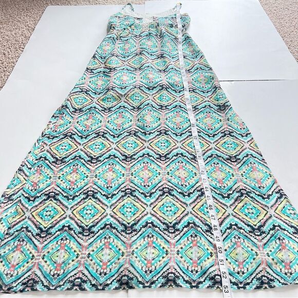 Maurices NEW Boho Spaghetti Strap Sheer Bottom Crocheted Maxi Dress - Picture 11 of 16